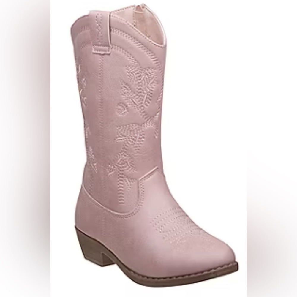 Girls Light Pink Western Cowgirl Boots